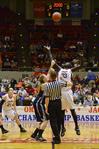 Zeinab Chan gets first possession of the ball in game 1 of the NAIA Championship against Avila University from Missiouri. - Photo by Beth Spain