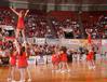The Union cheerleaders get fans pumped up at game two of the NAIA National Championship. - Photo by Morris Abernathy