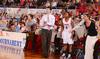 Mark Campbell shouts encouragement to his players during game two of the NAIA National Championship. - Photo by Morris Abernathy