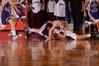 LaTesa McLaughlin takes a hard hit late in game two of the NAIA National Championship. McLaughlin went to the hospital as a precaution but was released the same night.  - Photo by Morris Abernathy