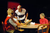 Molly Williams as Casssandra Hooper is consoled by Patrick Myers as Marvin Standard while Miranda Wallace as Millie Starndard looks on in <i>You Have To Serve Somebody</i>. - Photo by Jim Veneman