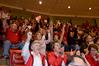 Fans cheer for the Lady Bulldogs at the 2011 NAIA National Championship in the Oman Arena. - Photo by Beth Spain