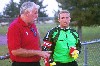 Bill Lean (left) and Jeff Lean (right) - Father and son talk it over - Photo by Jim Veneman