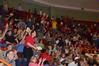 Fan jump to their feet to cheer as the final game of the NAIA National Championship becomes intense. - Photo by Beth Spain