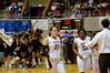 Kayla Bryant and Lavanda Ross return to the bench after a tough 65–59 loss to Azusa Pacific in the NAIA National Championship. - Photo by Beth Spain