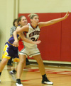 Molly York (34) prepares to get the ball in the post. - Photo by Courtney Ross