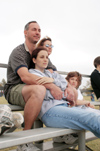 Freshman Chelsea Mytyk enjoys the company of her parents during Family Weekend 2003. - Photo by Kristen Nicole Sayres