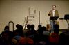 Justin Wainscott, pastor of First Baptist Church, speaks at the first annual Abraham's Altar, a student led revival at the middle of the semester.  - Photo by Ebbie Davis