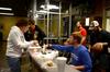 Students and residence life staff enjoy March Madness in the Bowld Student Commons.  - Photo by Ebbie Davis
