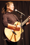 Christian music artist Amy Grant performed in chapel during a visit with her neice, senior Tara Kitchell. She spoke to students about getting older, family and her music. - Photo by Lindsay Stavish