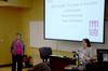 Mary Anne Poe, professor of social work and BSW Program Director, introduces guest speaker, Linda O' Neal, executive director of Tennessee commission on children and youth, at the Town and Gown lecture series "Children and Community." - Photo by Ebbie Davis