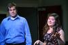 Greg Hines, sophomore music performance major, and Kristen Voories, senior music major, share a duet from the Broadway musical "Oklahoma" during Opera Workshop. - Photo by Abigail Harris
