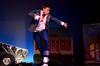 Chase Techentin, junior music major, dances for the "There and Back Again" group at the 14th Annual Variety Show. - Photo by Ebbie Davis