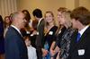 Union students attend a meet and greet with Super Bowl winning coach, Tony Dungy, who was the keynote speaker at Union's annual Roy L. White Golf and Gala event. - Photo by Ebbie Davis