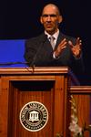 Tony Dungy, the first African American coach to lead an NFL team to Super Bowl victory, speaks during  the Roy L. White Golf and Gala. - Photo by Beth Spain