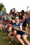 Zeta Tau Alpha dominates the rope pull as their sorority sisters cheer them on at Greek Olympics. - Photo by Deanna Santangelo