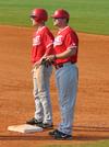 Brett Pawlan (left), assistant coach Joseph Talley. - Photo by Steven Aldridge