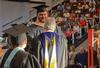 Sean Blakley receives his Master of Business Administration diploma at Union's summer graduation ceremony. - Photo by Morris Abernathy