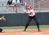 Katie Beth Fesmire, sophomore nursing major, lets a ball go by while at bat.  - Photo by Morris Abernathy