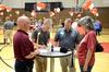 Ken Litscher, director of residence life, talks with Matt, freshman biblical studies major, and his parents, Timm and Donna, during New Student Move-in. - Photo by Jacob Moore