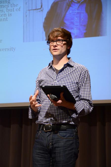 Greg Thornbury, dean of the school of theology and missions, speaks on "The Wisdom of the Egyptians" during a time of worship for new students and their families in the GM Savage Memorial Chapel.
