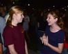 Katelynn Cordell, freshman history major, talks with Alison Holcomb, social work major, during the Howdy Party. - Photo by Jacob Moore