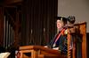 David S. Dockery, president of the university, leads Convocation to begin the semester. - Photo by Ebbie Davis