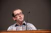 Andy Pettigrew, International Mission Board missionary in Botswana, speaks in chapel about the importance of missions and worship. - Photo by Zac Calvert