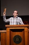 Andy Pettigrew, International Mission Board missionary in Botswana, speaks in chapel about the importance of missions and worship, saying that "The mission belongs to God." - Photo by Zac Calvert
