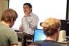 Haifei Li, associate professor of computer science, lectures in class. - Photo by Kristi McMurry