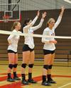 Emmie Moroski (left), Abbey Wainwright, Anna Sims. - Photo by Steven Aldridge