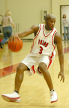 Senior guard Chima Abakwue (3) controls the ball for Union. - Photo by Courtney Ross