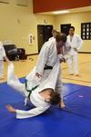 9/23/11 - Patrick Parker, Judo master, throws Tyler Hardee, senior chemistry major, during as an example throw for other students in the club. - Zac Calvert