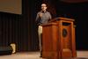 Andy Pettigrew, International Mission Board missionary in Botswana, speaks in chapel about the importance of staying committed to taking the gospel to all nations. - Photo by Anne Richoux
