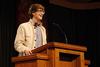 Greg Thornbury, dean of the school of theology and missions and vice president for spiritual life, concludes chapel by challenging students to consider applying for Global Opportunities trips. - Photo by Anne Richoux