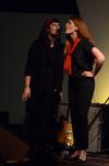 Hallie Hardin and Alice Hardin perform with The Kernal in Barefoots Joe.  - Photo by Anne Richoux