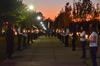 Looking West one can see Union University students as they hold candles to honor family members and victims  of homicide at the the fourth annual Remember Me Walk on the campus of Union University. - Photo by Morris Abernathy