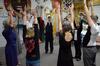 The Union Players prepare for their performance of "The Importance of Being Earnest" on opening night.  - Photo by Anne Richoux