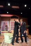 Ben Haws, junior media communications major, battles with Peter Riggs, sophomore philosophy major, in the theater production of "The Importance of Being Earnest." - Photo by Anne Richoux