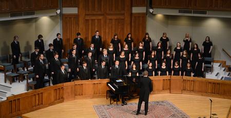 University Singers performs during the annual Fall Choral Concert held at First Baptist Church in Jackson.