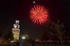 Homecoming 2011 brought a new look for Miller Tower on the campus of Union University.  Fireworks lit up the night sky for friends, students and faculty gathered on the lawn. - Photo by Morris Abernathy