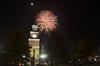 Homecoming 2011 brought a new look for Miller Tower on the campus of Union University.  Fireworks lit up the night sky for friends, students and faculty gathered on the lawn. - Photo by Morris Abernathy