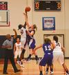 Tip off  of game one in the Rotary Classic between Union Lady Bulldogs and  Westminster College. - Photo by Morris Abernathy