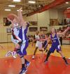 Union's Amy Philamlee  scores 2 from inside the paint. - Photo by Morris Abernathy