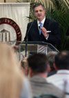 Southern Baptist Theological Seminary President R. Albert Mohler, Jr. presents an address titled <i>Baptist Identity: Is There a Future?</i> at the Baptist Identity Conference held on Union's campus April 5-6. - Photo by Jim Veneman