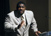 Evangelist Voddie Baucham leads in a concluding worship service for the Baptist Identity Conference that was held on Union's campus April 5-6. Prior to the service President Dockery announced the addition of Baucham to the Union faculty as an adjunct professor of Christian Studies. - Photo by Jim Veneman