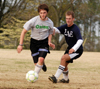 Action from the men's intramural soccer championship between SAE 1 and Onions 1. - Photo by Kristen Nicole Sayres