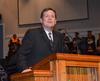 Kevin Ezell President, North American Mission Board leads in Prayer at the conclusion of the Commencement Service at West Jackson Baptist Church. - Photo by Morris Abernathy