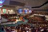 West Jackson Baptist Church is full of Union graduates and their friends and families for 2011 Fall Commencement Services.  - Photo by Ebbie Davis