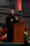Frank Page, president of the Southern Baptist Convention’s Executive Committee, gives the commencement address during Union's Fall Commencement Services. - Photo by Jacob Moore